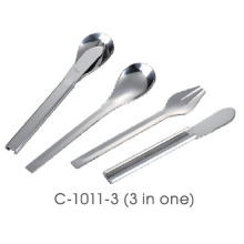 Stainless Steel Chow Set Threepiece Spoon, Fork, Knife